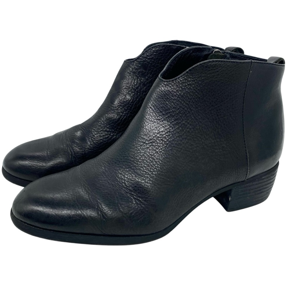Sofft Black Leather Chelsea Ankle Boots